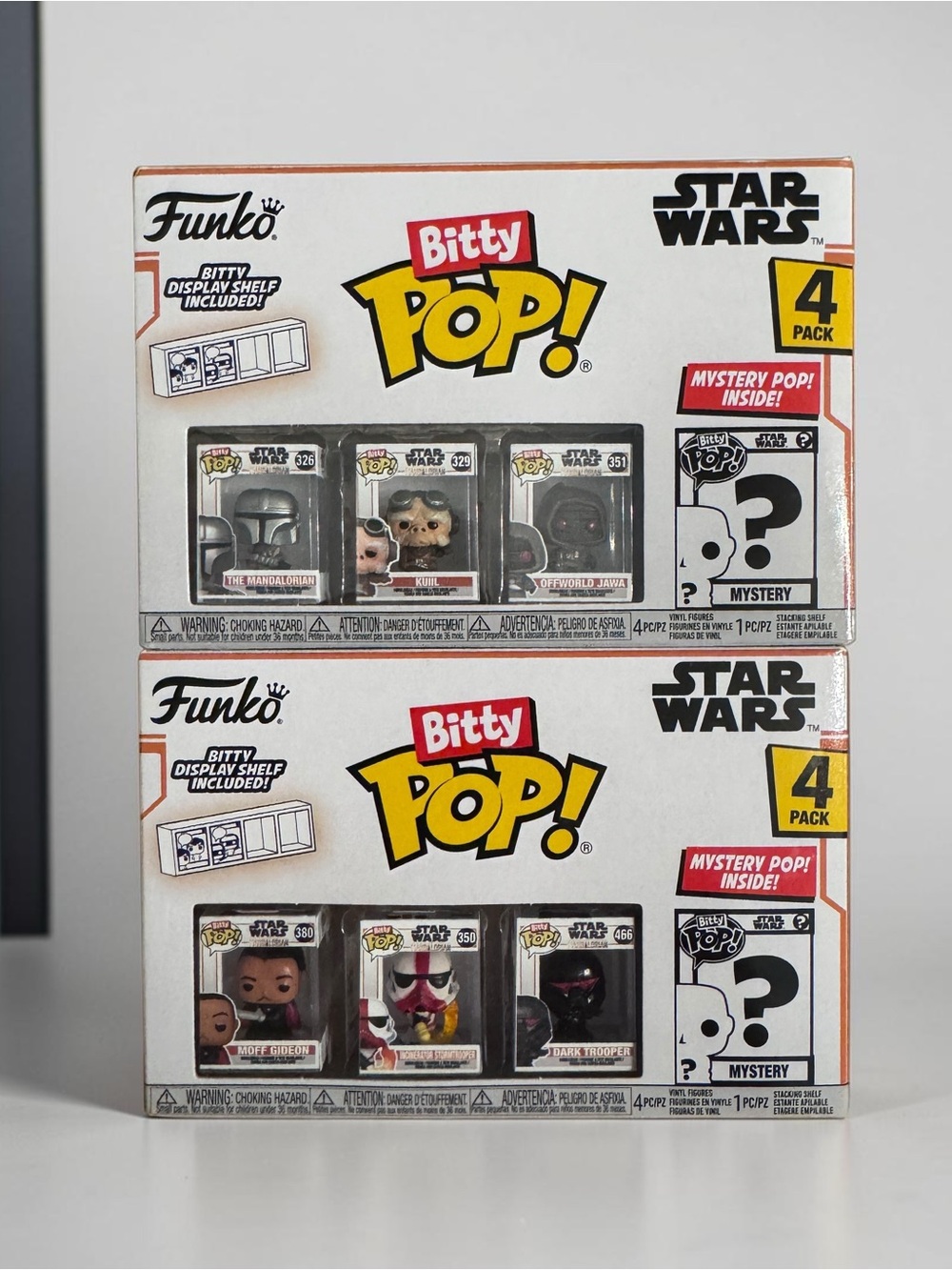 Funko Bitty Pop Star Wars 4 Pack LOT of 2 Mystery Pops Mandalorian NEW
